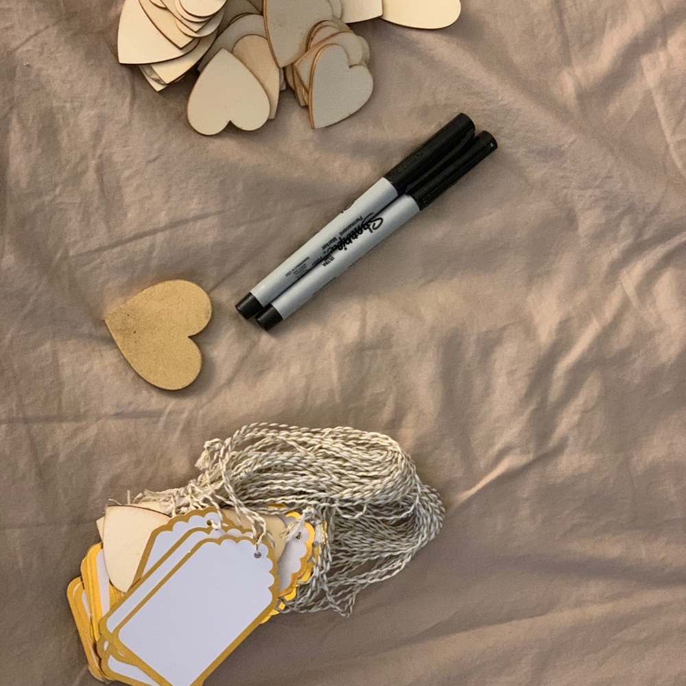 Wedding hearts sign supplies